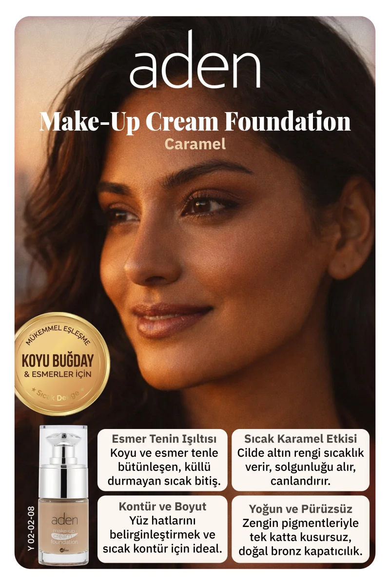 Aden Make-Up Cream Foundation Caramel(Karamel)
