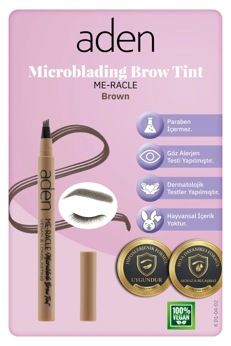 Aden Me-Racle Microblading Brow Tint - Microblading Kaş Tinti Brown(Kahverengi)