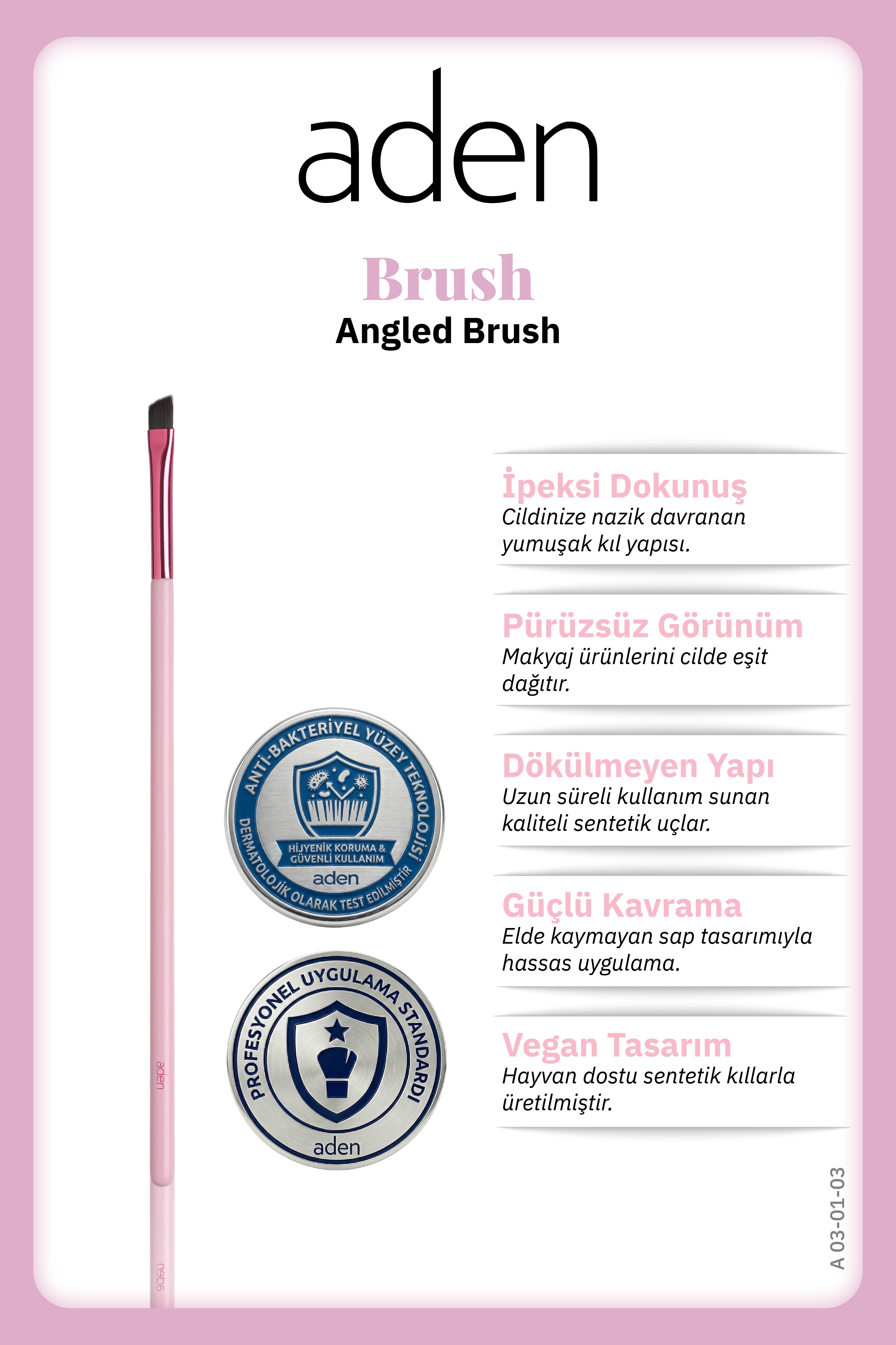 Aden Makyaj Fırçası - Angled Brush / Açılı Fırça