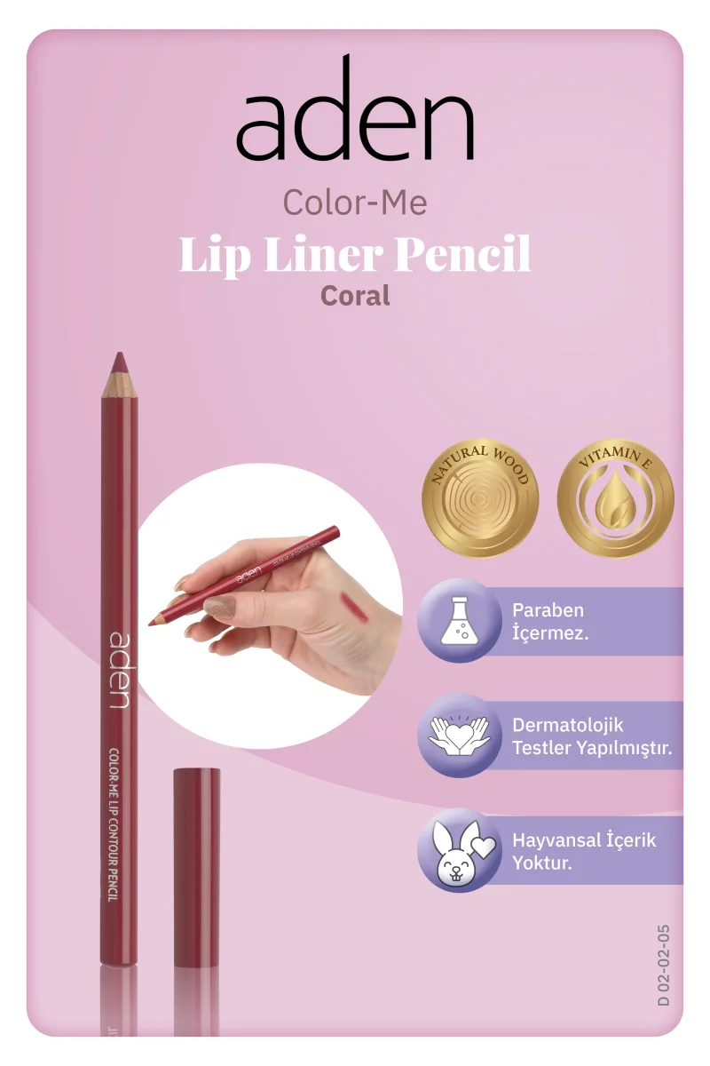 Aden Color-Me Lip Contour Pencil - Dudak Kontür Kalemi 05 Coral(Mercan)