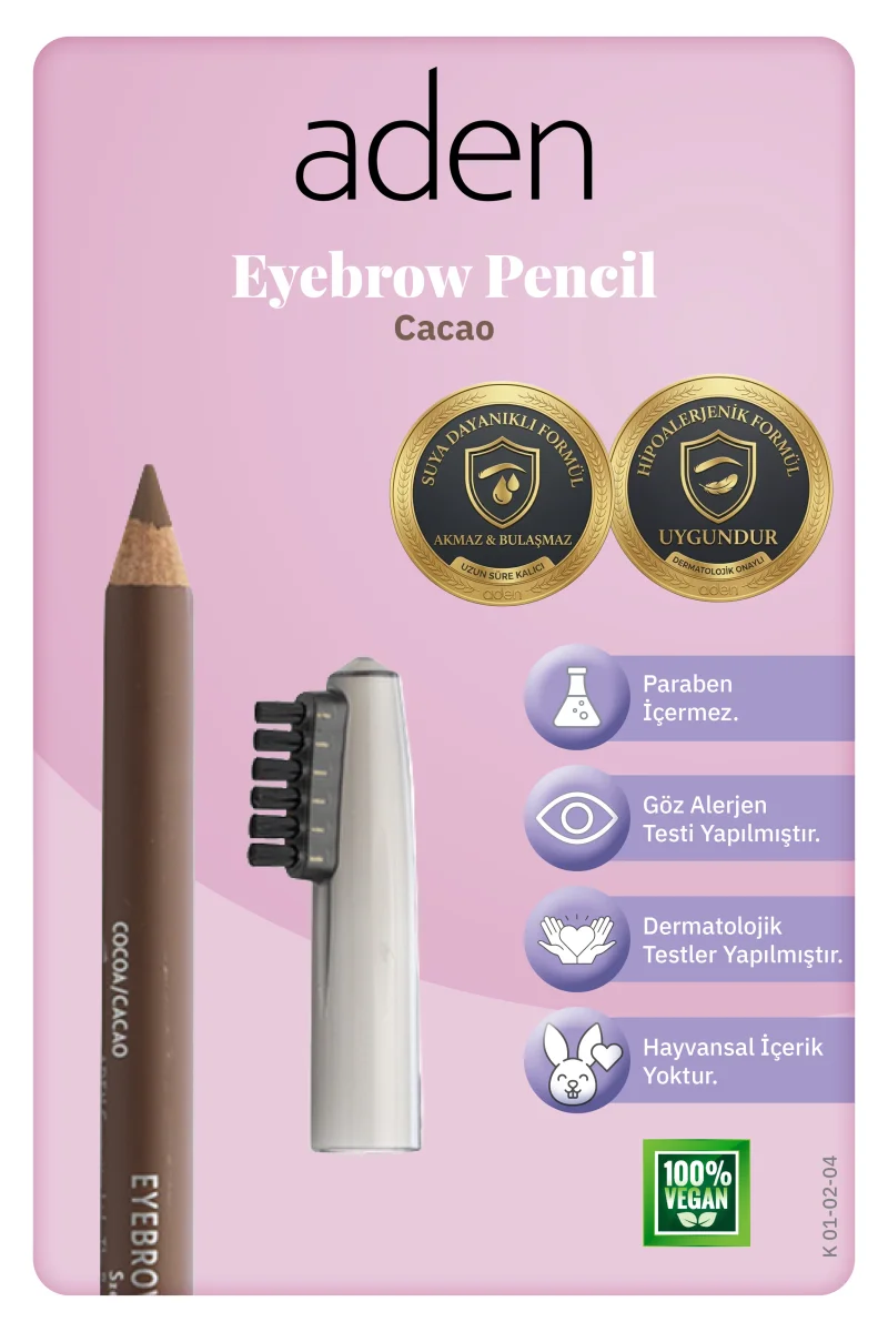 Aden Eyebrow Pencil - Kaş Kalemi 04 Cacao(Kakao)