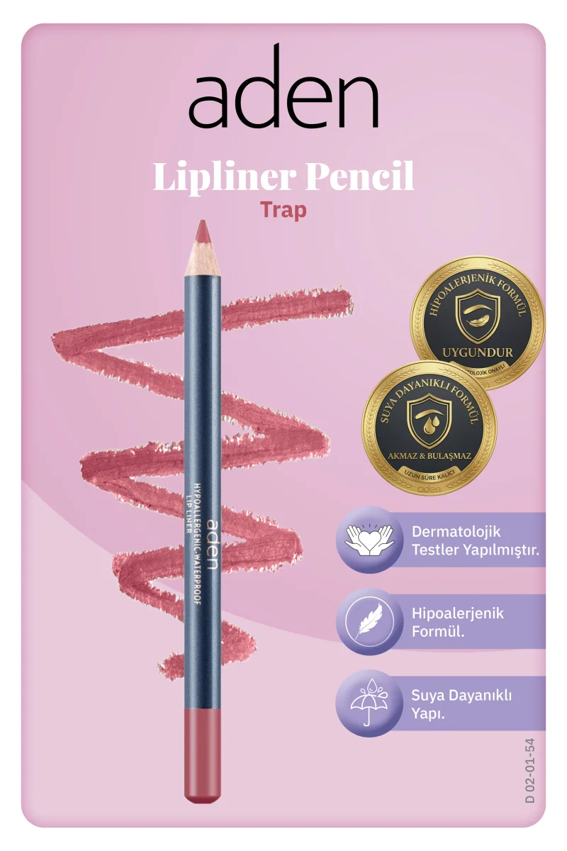 Aden Lipliner Pencil - Dudak Kalemi 54 Trap(Orkide Pembesi)