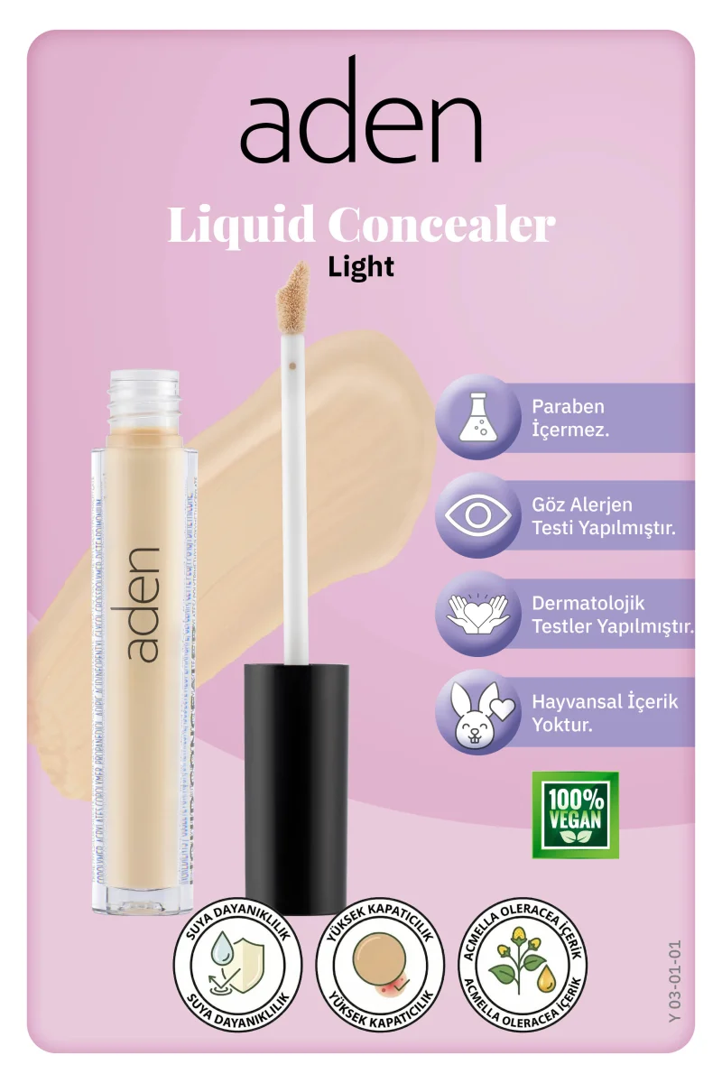 Aden Liquid Concealer - 01 Light(Açık)