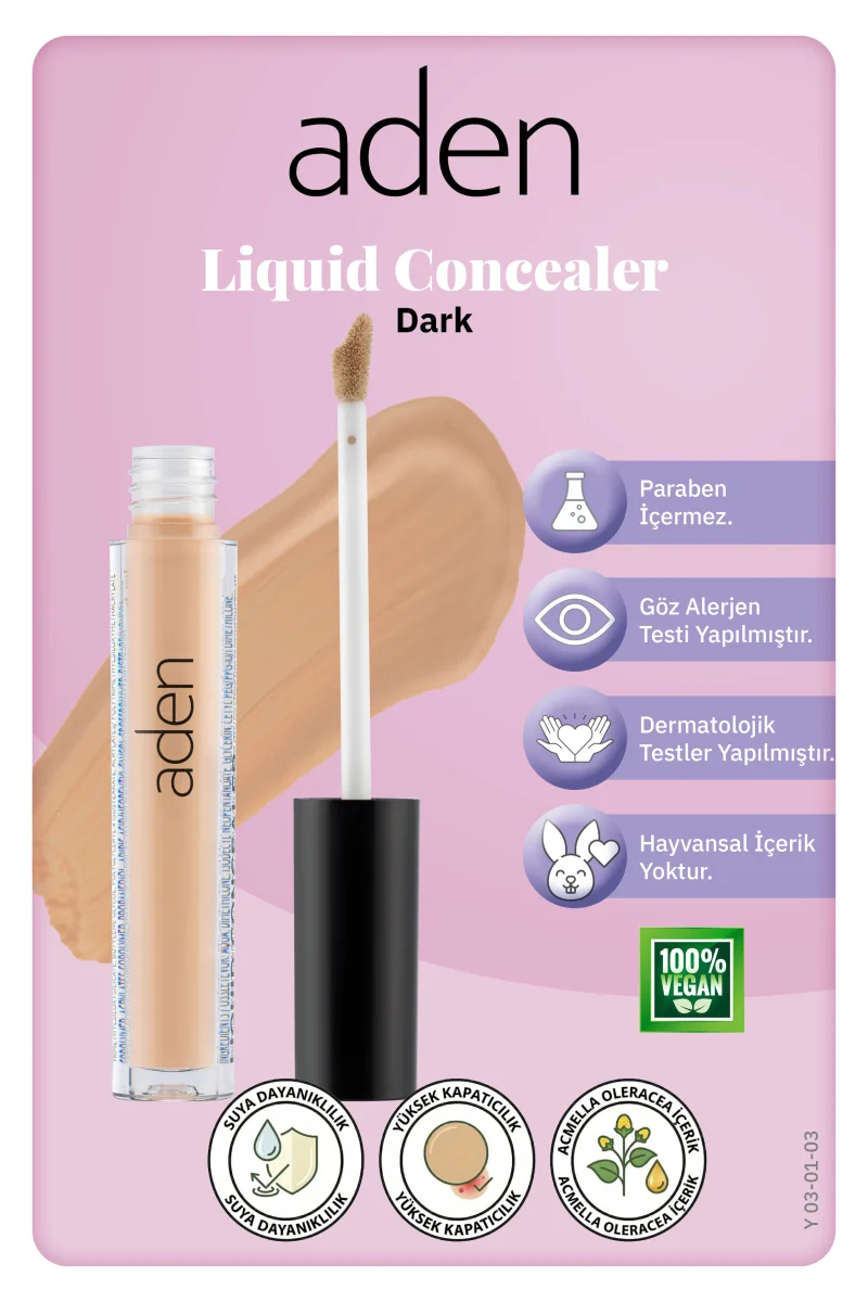 Aden Liquid Concealer - 03 Dark(Koyu)