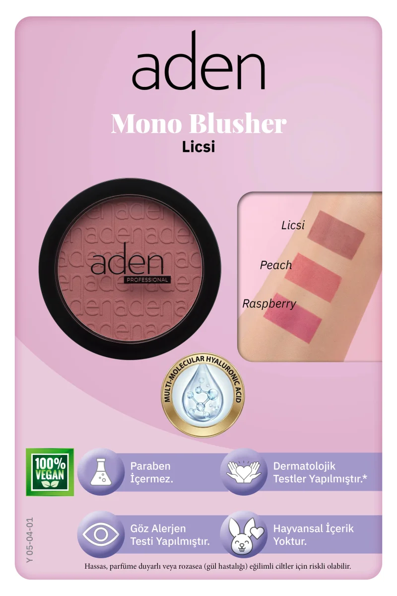 Aden Mono Blusher - Tekli Allık 01 Licsi(Liçi)