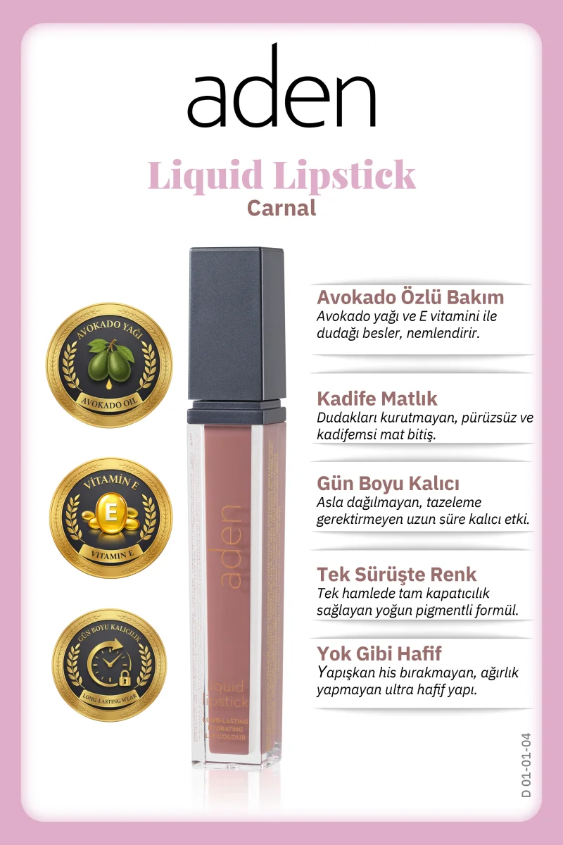 Aden Liquid Lipstick - Likit Ruj 04 Carnal(Karanfil)