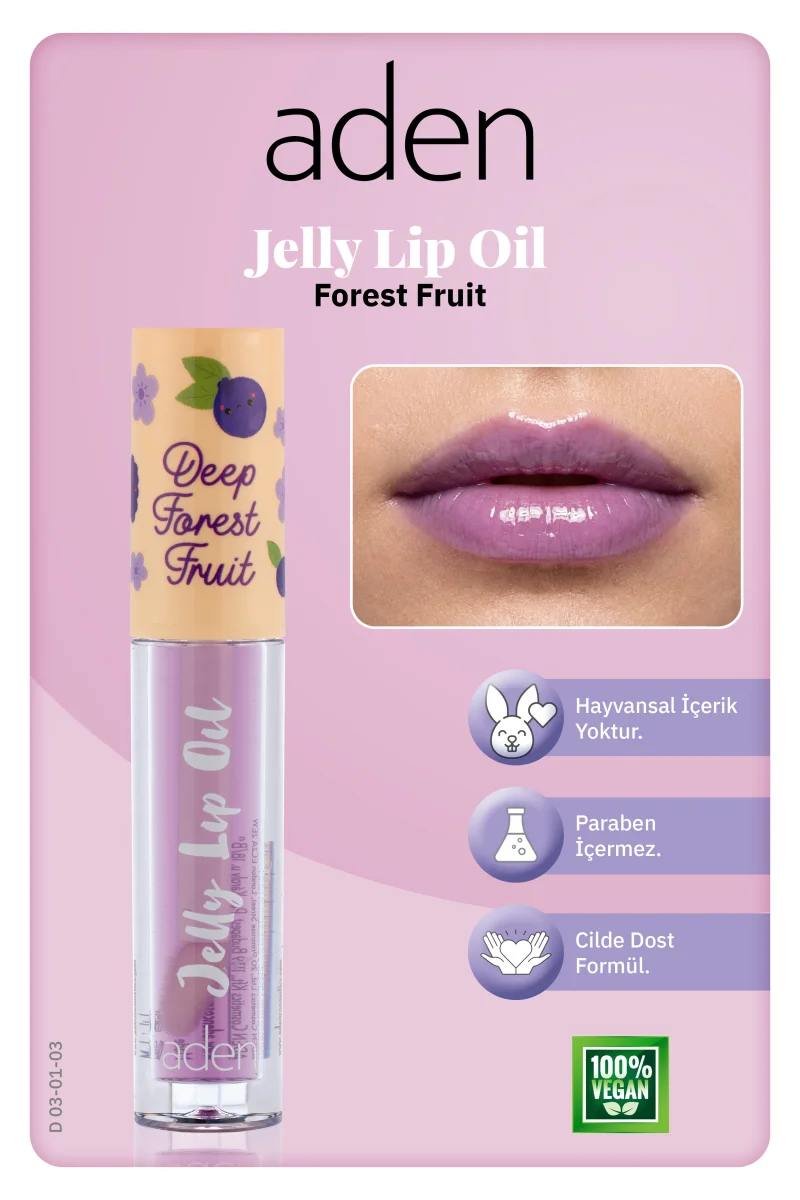 Aden Jelly Lip Oil - Dudak Yağı Forrest Fruit(Orman Meyvesi)