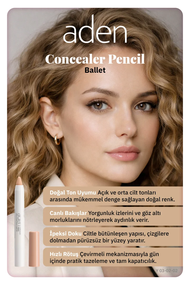 Aden Concealer Pencil - Kapatıcı Kalem 02 Ballet(Ten)