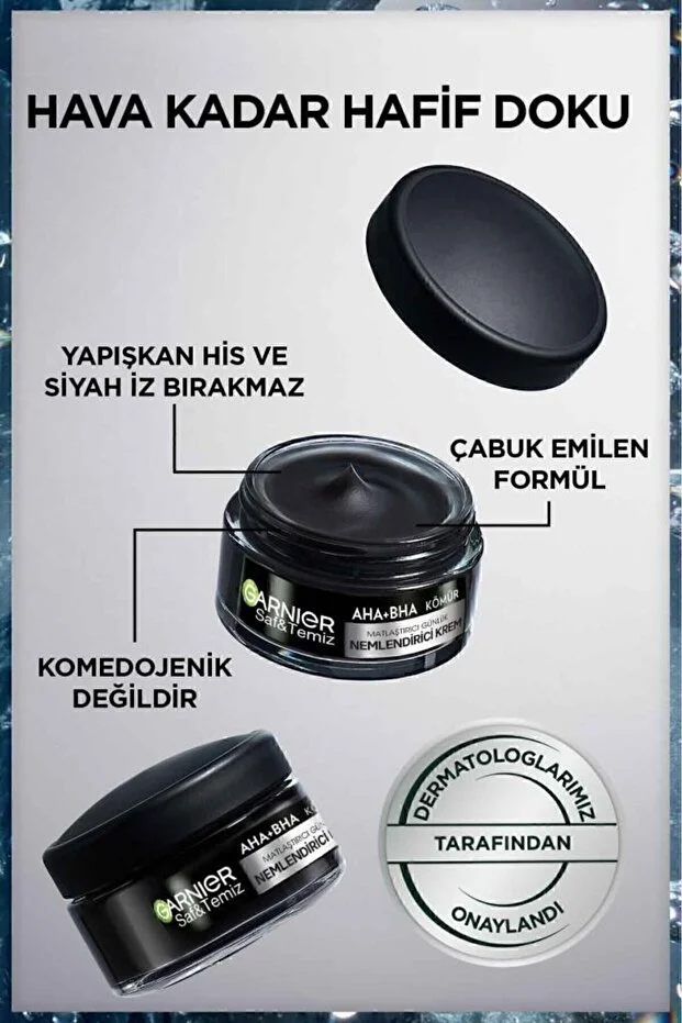 Yüz Bakim Kremi & Saf Ve Temiz Kömür Matlaştırıcı, Nemlendirici Gündüz Kremi 50ML