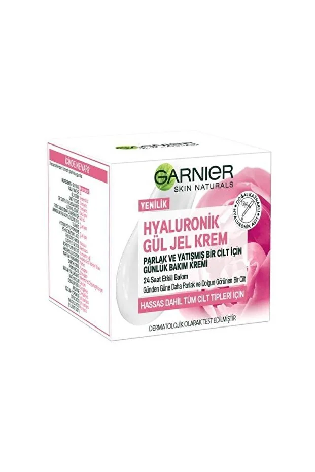 Yüz Bakim Kremi & Hyaluronik, Gül Özü, Parlak, Yatışmış Bir Cilt İçin Gündüz Kremi 50ML