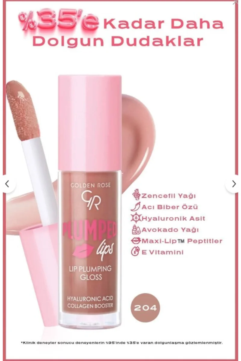 Lip Gloss Ruj & Plumped Lips Lip Plumping Gloss NO:205
