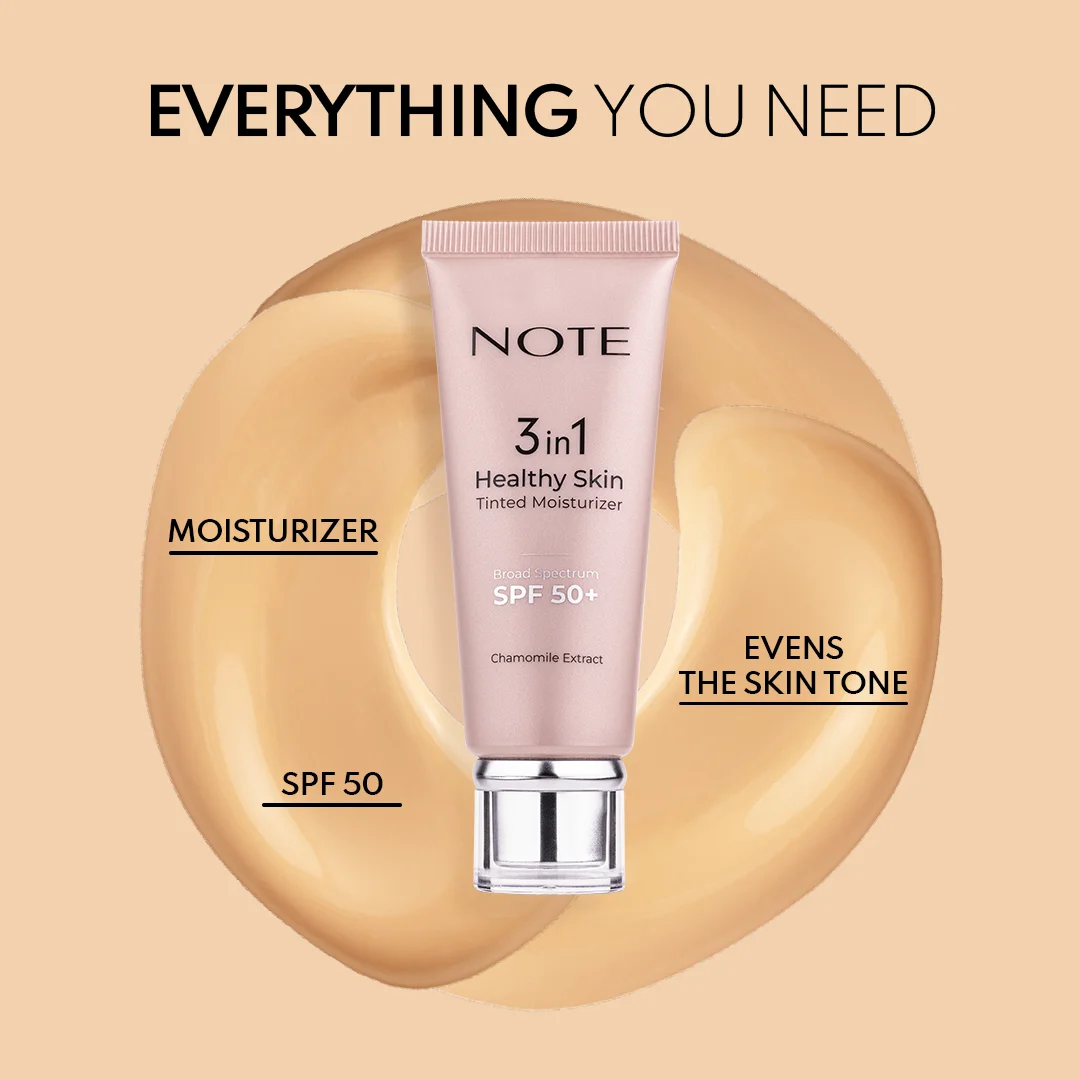 3 İn 1 Healthy Skin Tinted Moisturizer 50 SPF Renk Ton Eşitleyici Aydinlatici Krem No: 00 Light