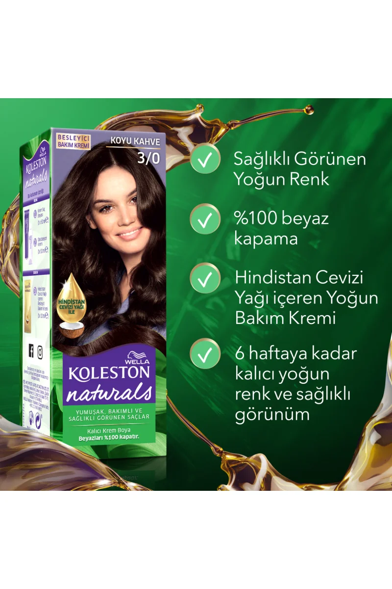 NATURALS MAXİ SAÇ BOYASI & NO: 3/0 YENİ