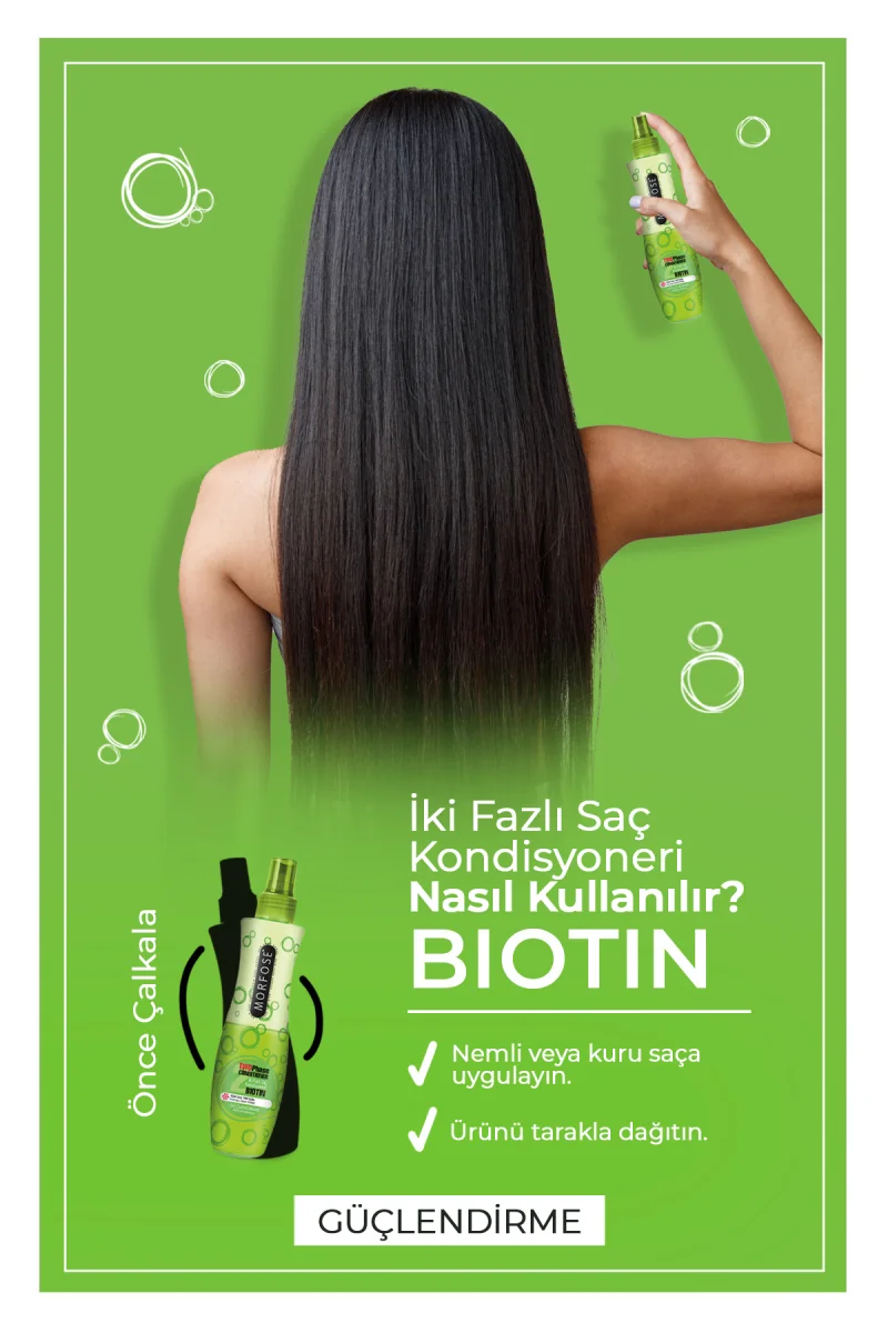 Fön Suyu & Biotin İçerikli İki Fazli Yeşil 240ML