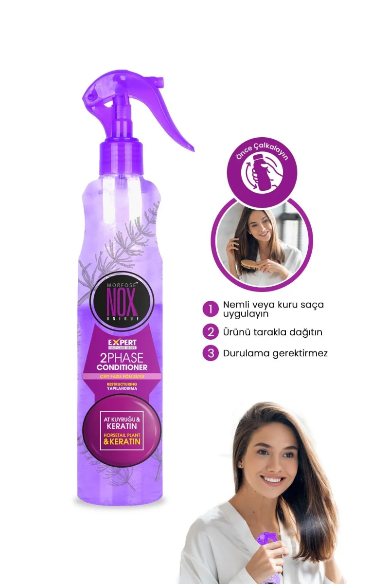 Nox Çift Fazli Fön Suyu At Kuyuğu Keratin 400 Ml