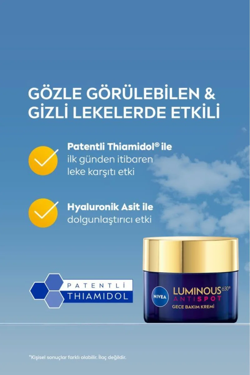 Yüz Bakim Kremi & Luminos 630 Leke Karşıtı Gece Bakim Kremi 50ML