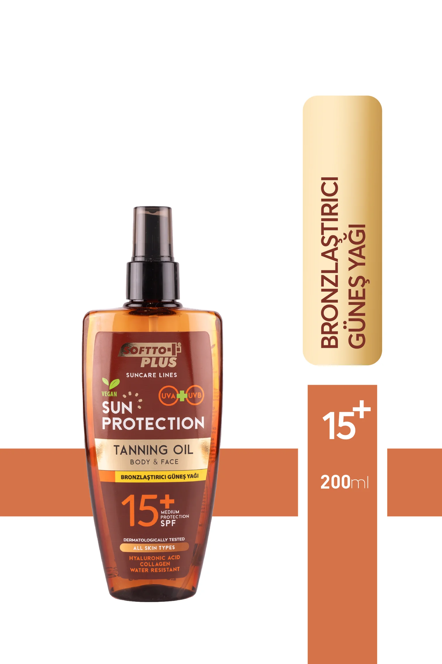 GÜNEŞ KORUYUCU KREM & BRONZLAŞTIRICI GÜNEŞ YAĞI 200ML SPF15