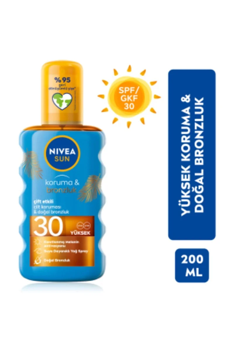 Sun Güneş Koruyucu Krem & SPF+30 Uva+uvb Serinleten Sprey 200ML