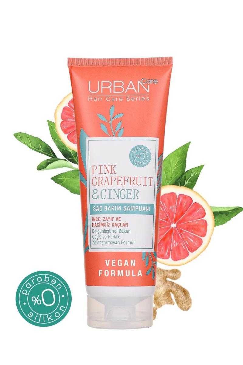 SAÇ ŞAMPUANI & PİNK GRAPERFRUIT VE GINGER İNCE TELLİ SAÇLAR İÇİN DOLGUNLAŞTIRICI VEGAN 250ML