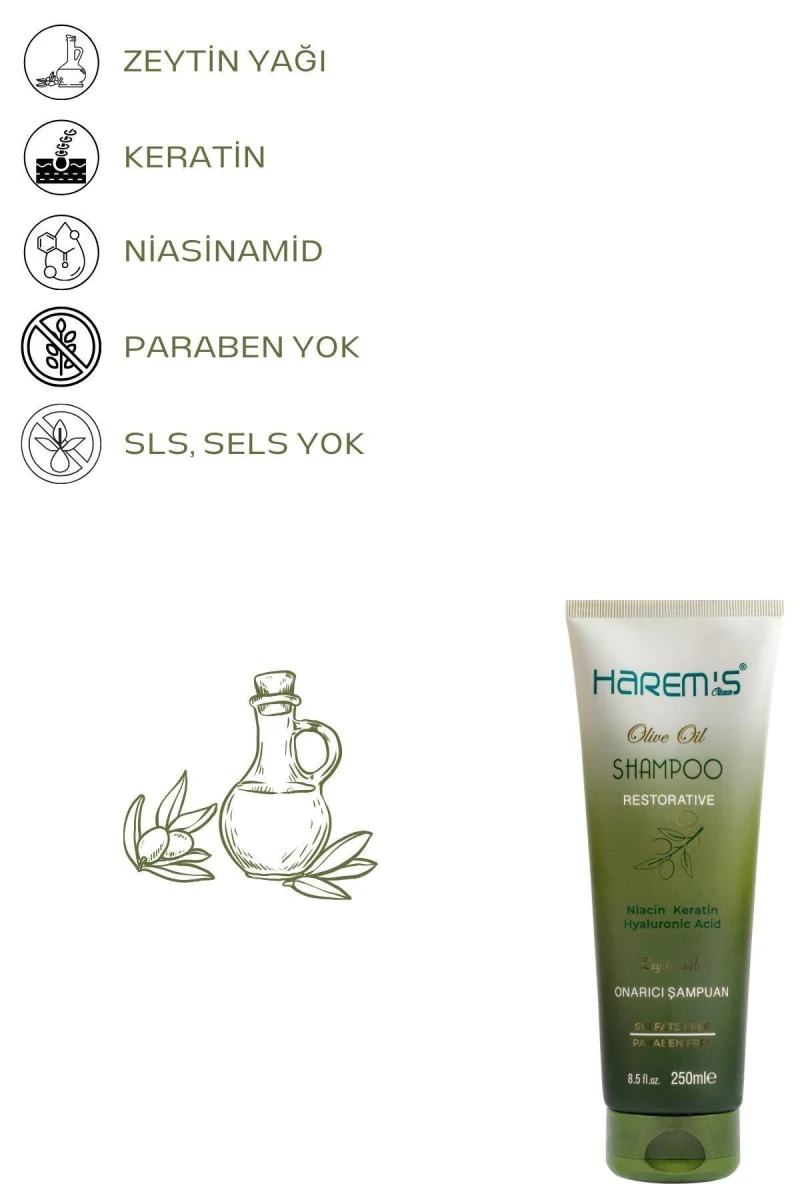 Şampuan & Onarici Zeytinyağlı Şampuan 250ML