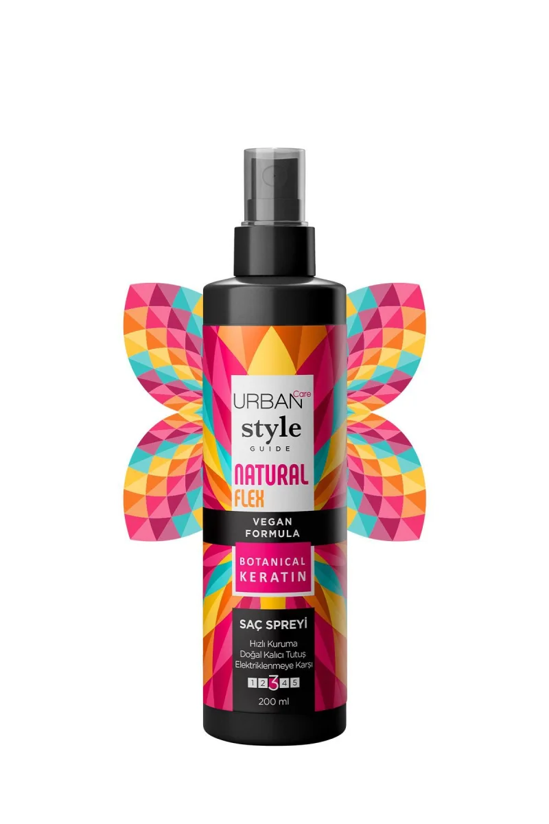 SAÇ SPREYİ & STYLE GUİDE NATURAL FLEX GAZSIZ DOĞAL VE KALICI TUTUŞ VEGAN 200ML