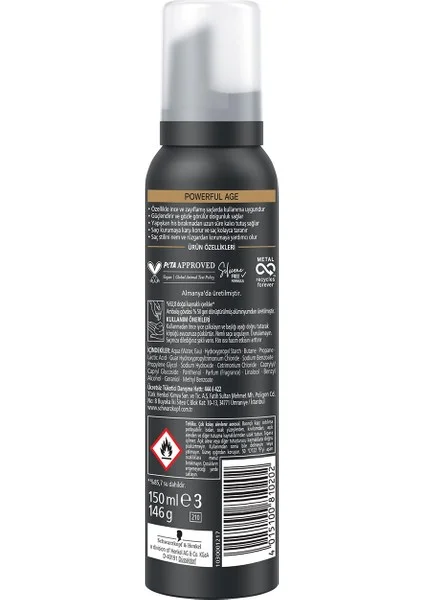 SAÇ KÖPÜĞÜ 150 ML POWERFUL AGE