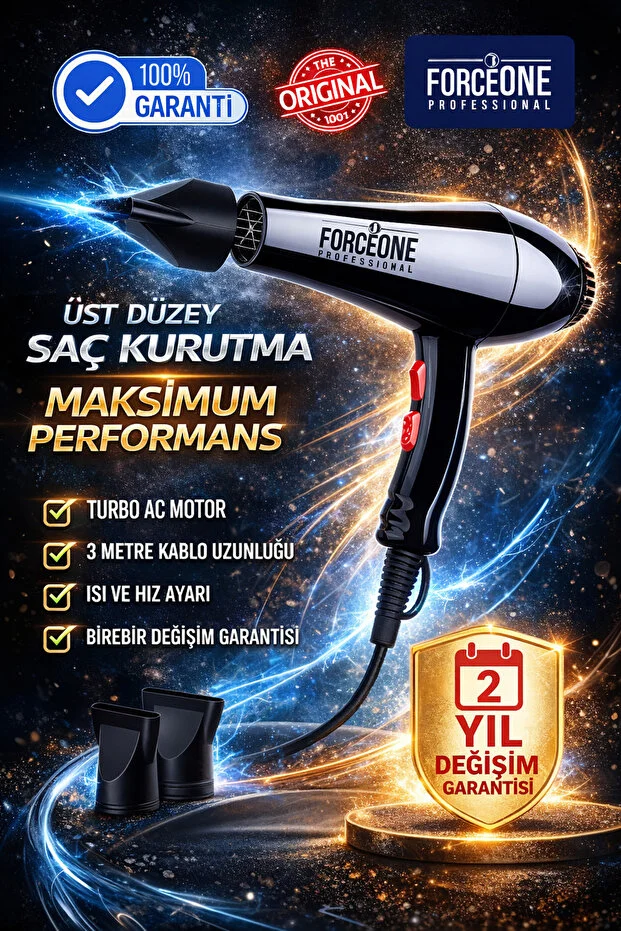 Kuaför Tipi Pro 5500 Turbo Profesyonel Saç Krutma Ve Fön Makinesi 2200-2400 Wat