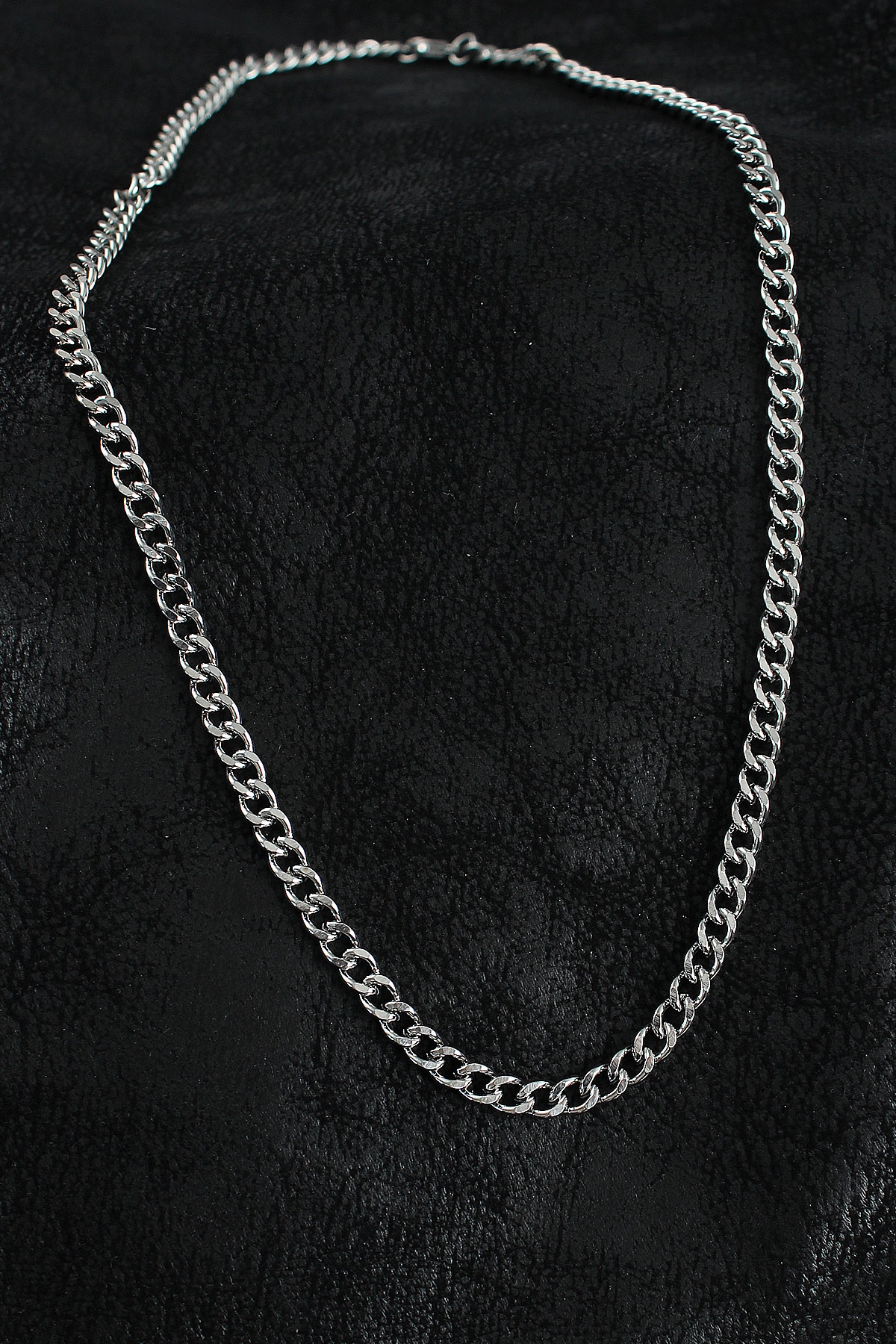 316L Çelik Klasik Zincir Model Gümüş Renk Erkek Kolye