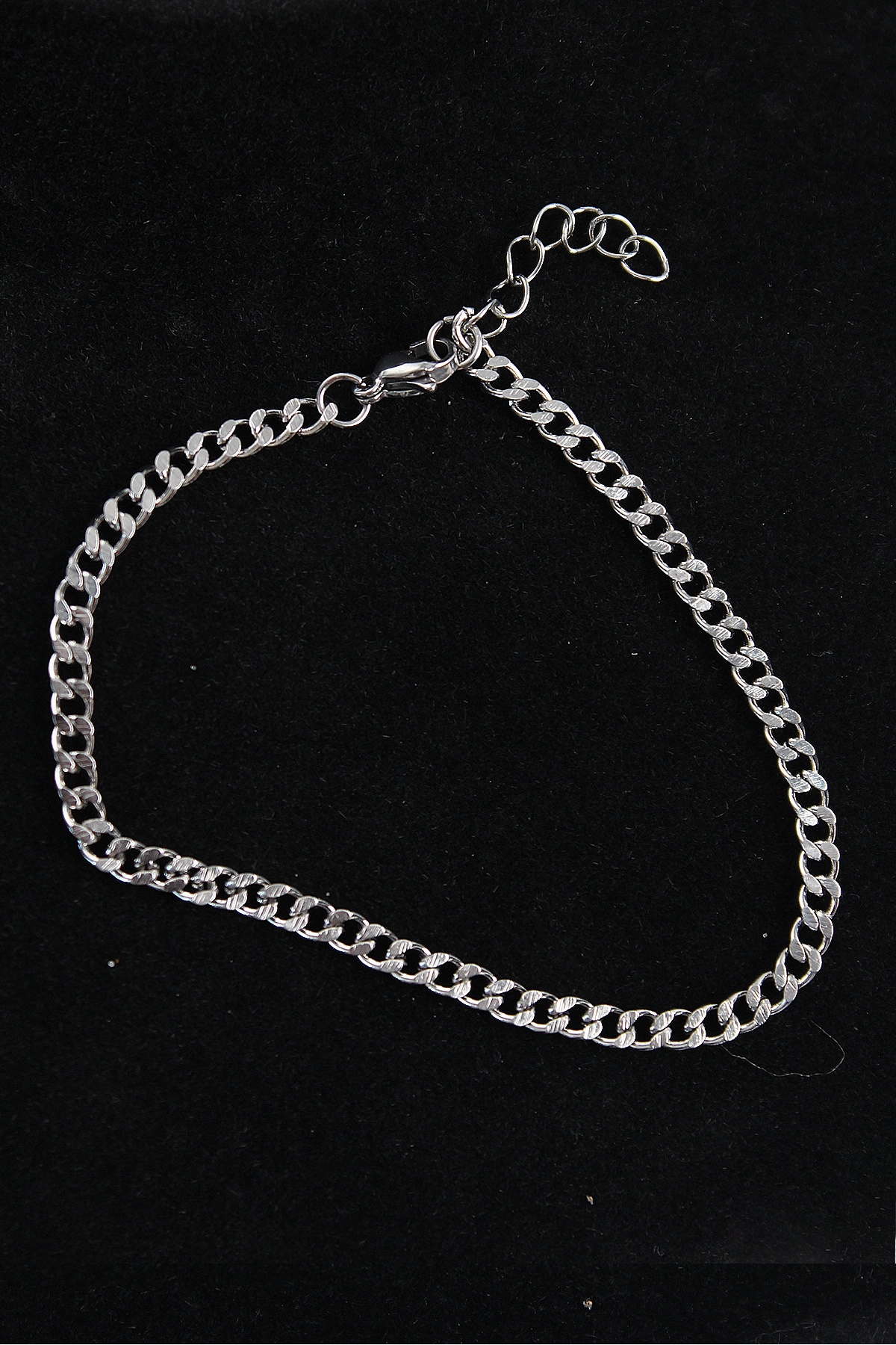 316L Çelik İnce Klasik Model Gümüş Renk Erkek Bileklik