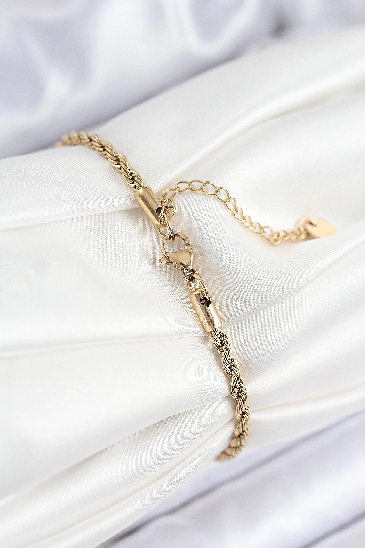 316L Çelik Nazar Boncuğu Detaylı Yaşam Çiçeği Model Gold Renk Kadın Bileklik