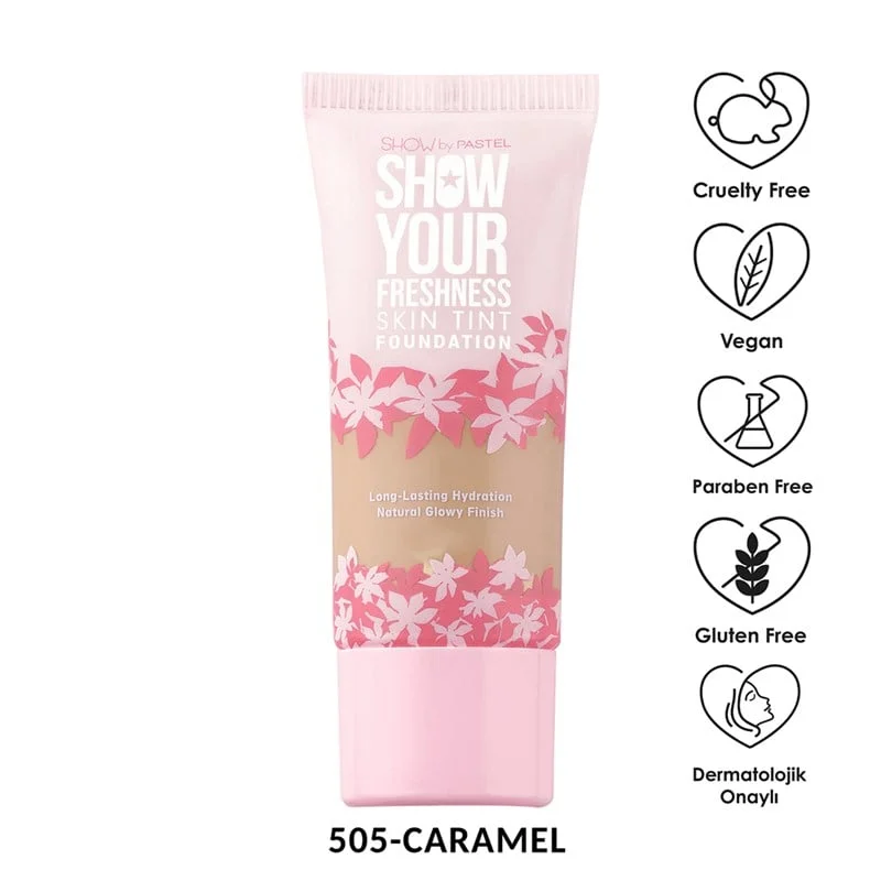 FONDÖTEN & SHOW YOUR FRESHNESS SKIN TINT FOUNDATION NO: 505 CARAMEL
