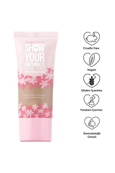 FONDÖTEN & SHOW YOUR FRESHNESS SKIN TINT FOUNDATION NO: 506 RADIANT SUN