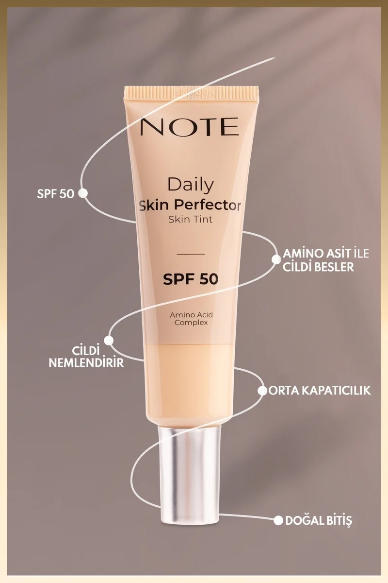 Cosmetics Daily Skin Perfector Skin Tint SPF 50 Ton Eşitleyici Doğal Bitişli Renkli Nemlendirici - 120