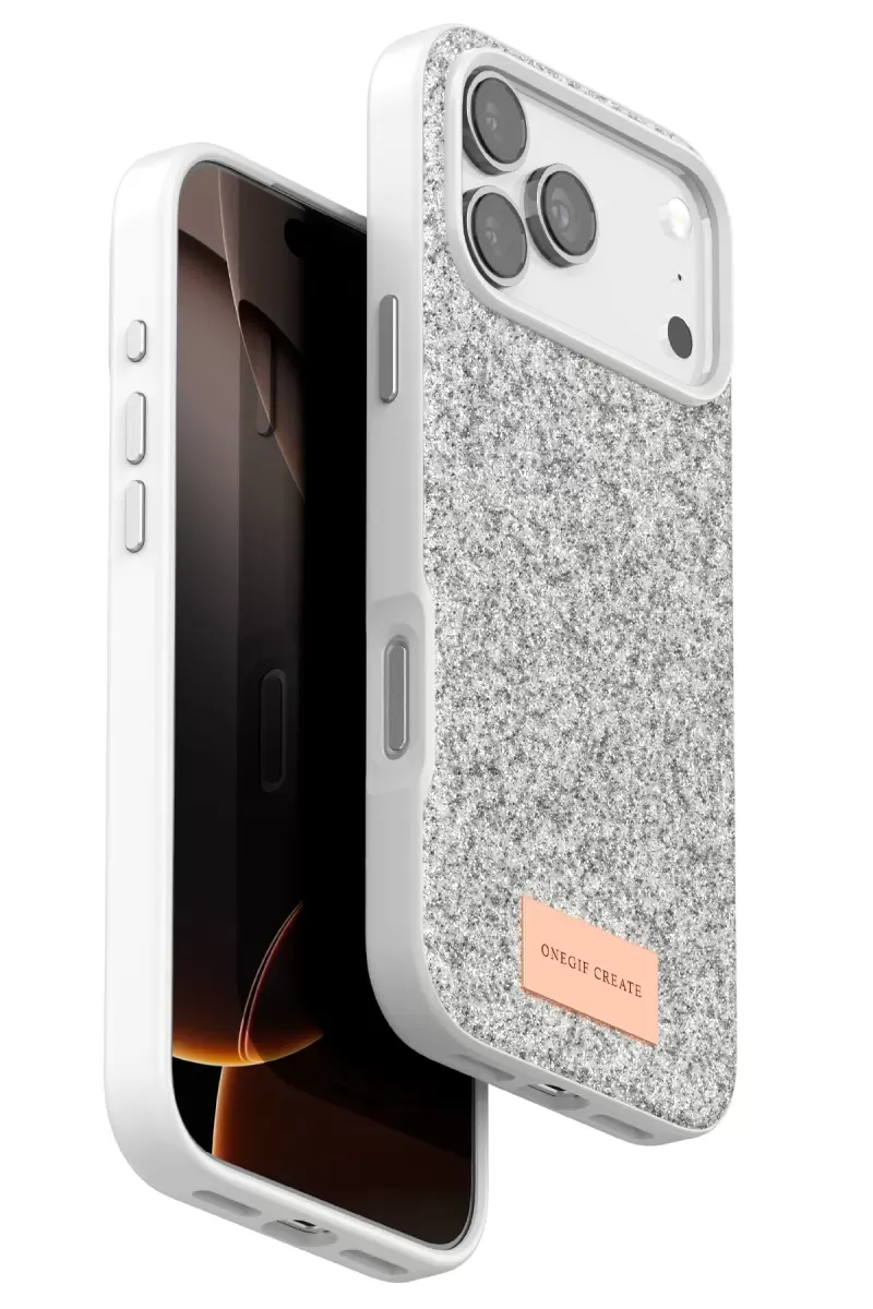 iPhone 17 Pro Bright Simli Kapak - Beyaz