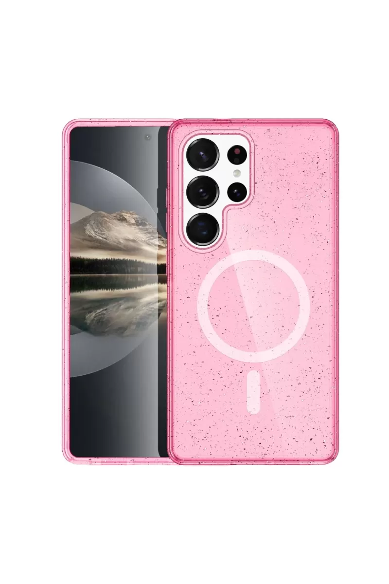 Galaxy S23 Ultra Kılıf Star Magsafe Kapak - Pembe