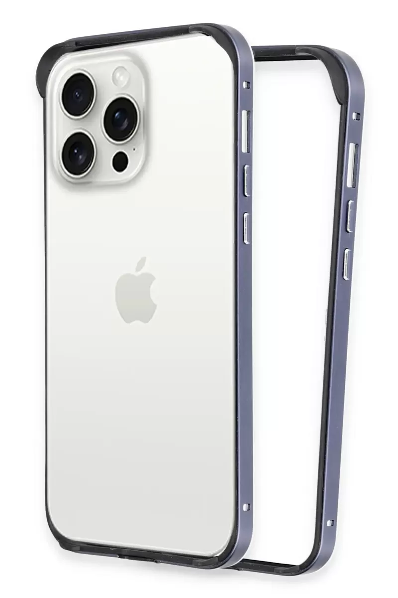 iPhone 15 Pro Land Bumper Koruma Kapak - Lacivert