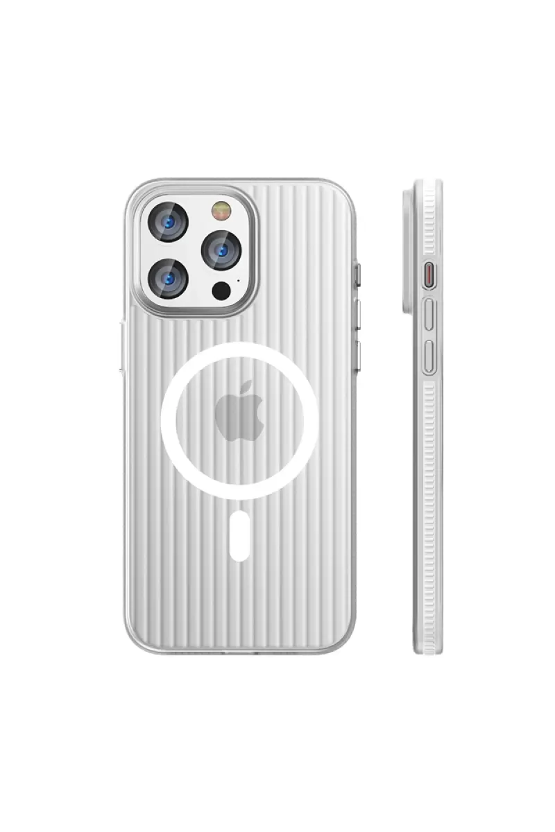 iPhone 15 Pro Max Line Magsafe Kapak - Beyaz