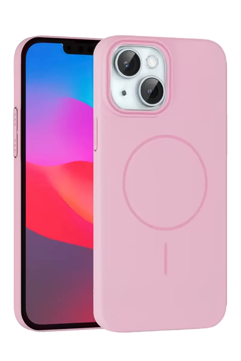 iPhone 15 Plus Broş Magsafe Kapak - Pembe