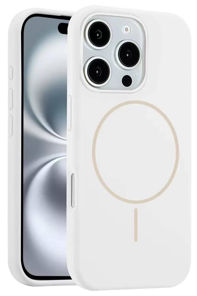 iPhone 16 Pro Max Kılıf Jully Magsafe Kapak - Beyaz