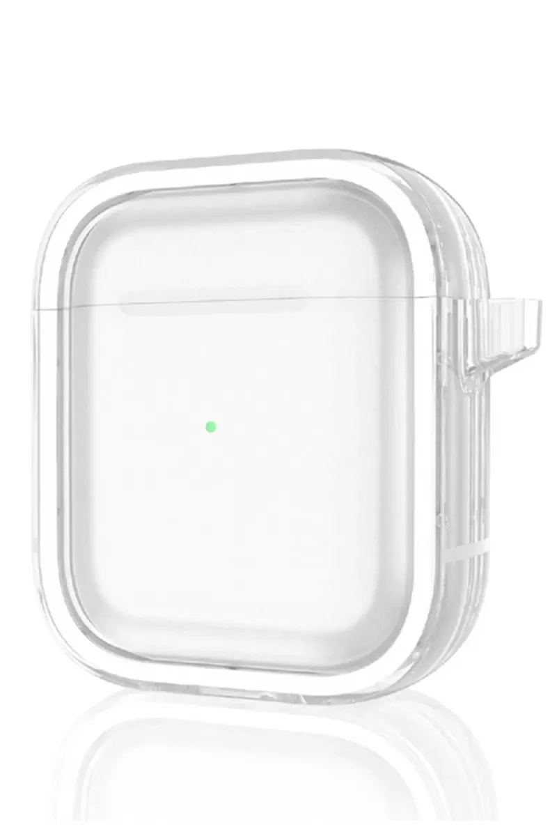 Airpods 4 (4.nesil) Shiny Şeffaf Kılıf - Beyaz