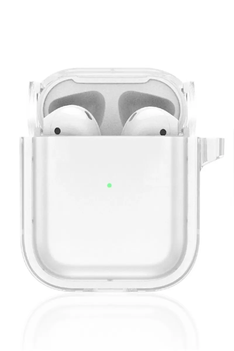 Airpods 4 (4.nesil) Shiny Şeffaf Kılıf - Beyaz