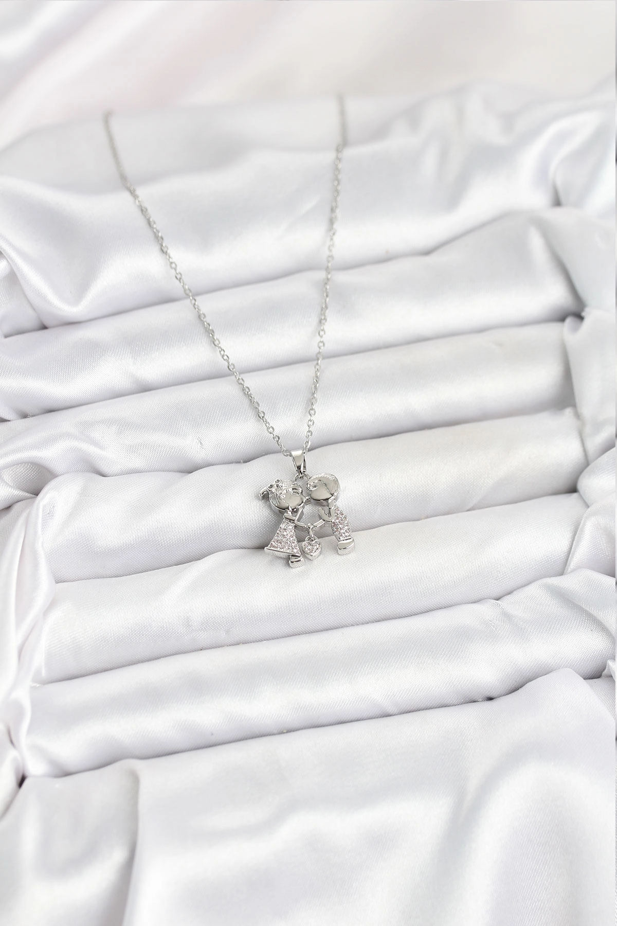 316L Çelik Zincir Gümüş Renk Erkek Kız Model Kadın Kolye