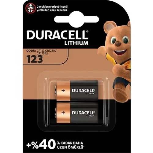 123A 3 Volt Lityum Pil 2 Adet