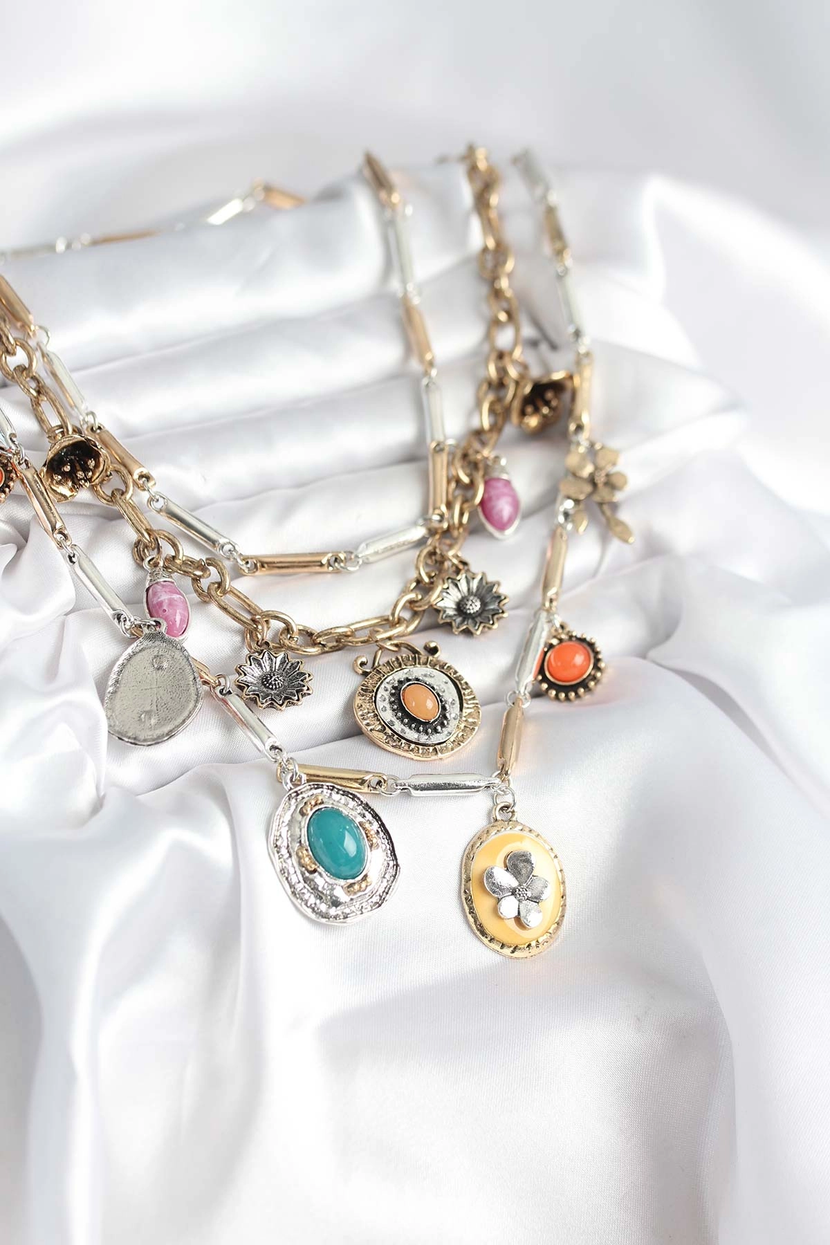 Pirinç Otantik Kolye Seti