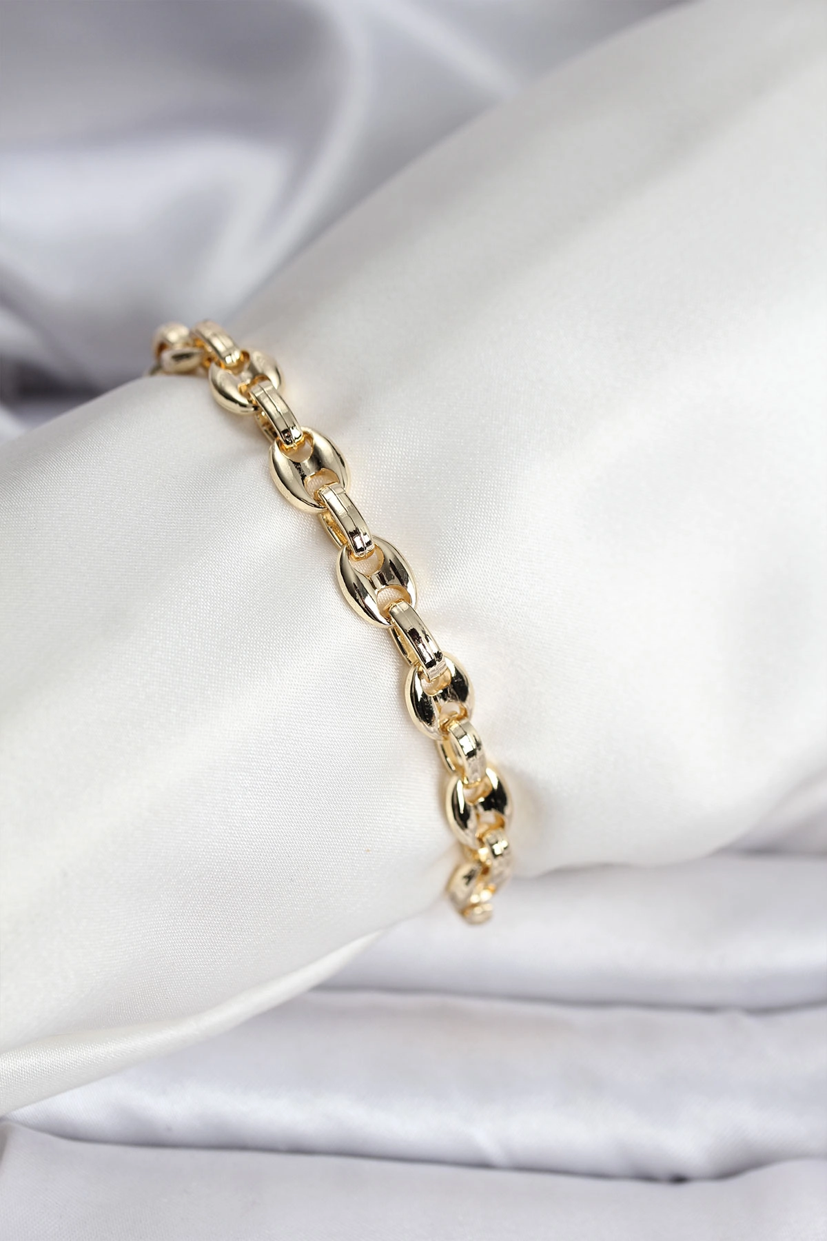 14K Gold Renk Kaplama Kahve Çekirdeği Model CM Kadın Bileklik