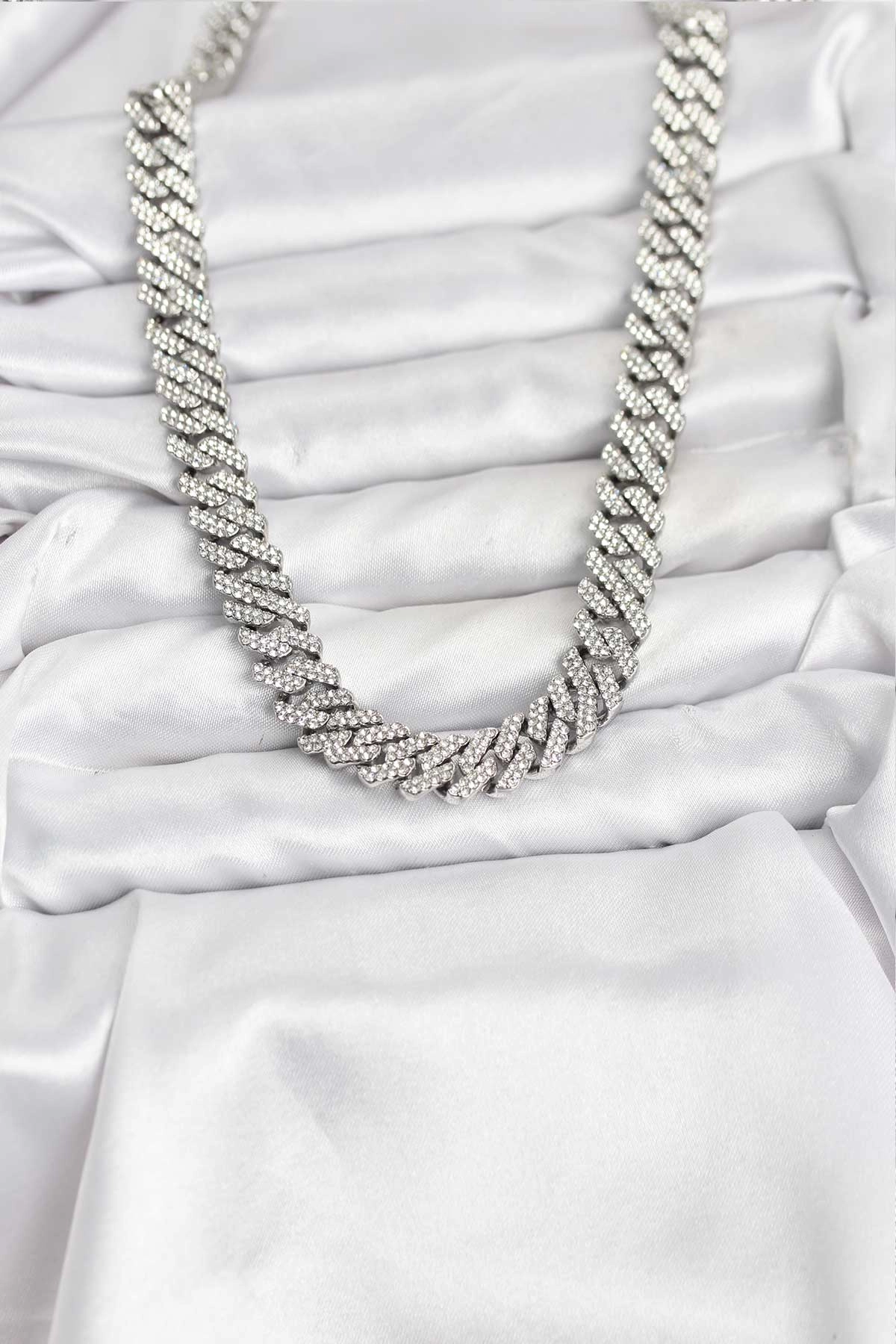 Pirinç Cuba Chain Gurmet Model Kolye