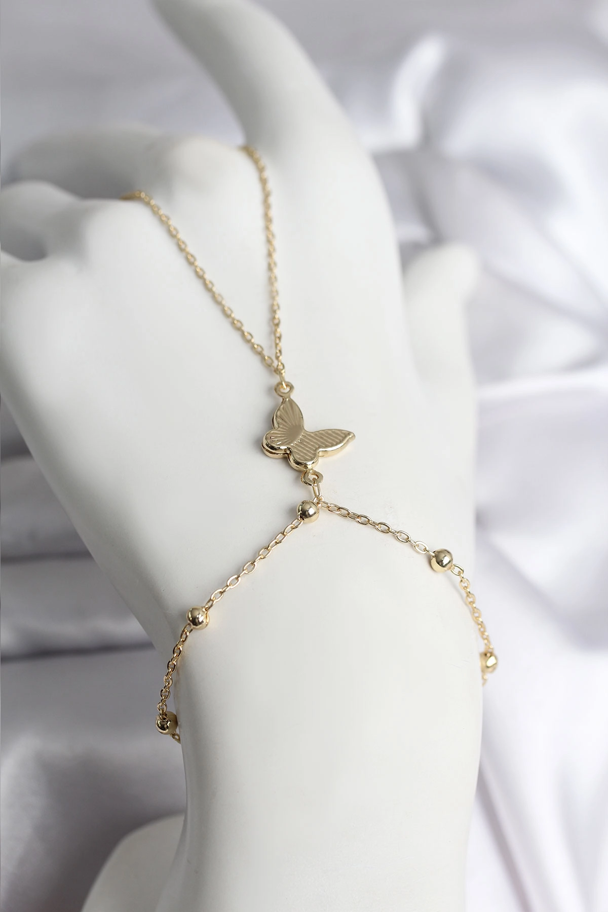 316L Çelik Gold Renk Kelebek Model Kadın Şahmeran