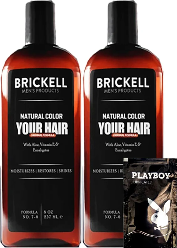 Brickell Erkeklere Özel  Anti-White 2 Adet Beyazlık Giderici 237 ml Saç Sakal Bakım Şampuanı + 1 Hediye Jel ASIMX:0308
