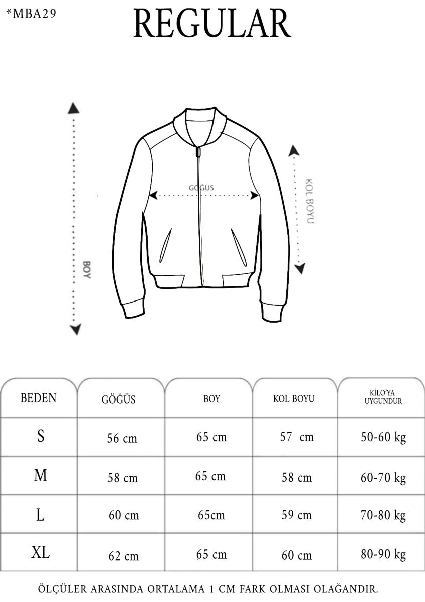 Wild One Baskılı Erkek Bomber Mont – Panter Desenli, Fermuarlı, Kapitone Astarlı Ceket - Siyah