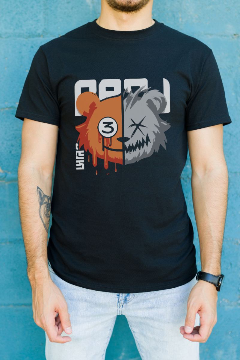 Unisex Oversize 24/1 Penye DTF Baskılı Tişört - DTF114